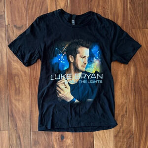 Luke Bryan Kill the Lights 2016 Black Tour T-Shirt size Medium